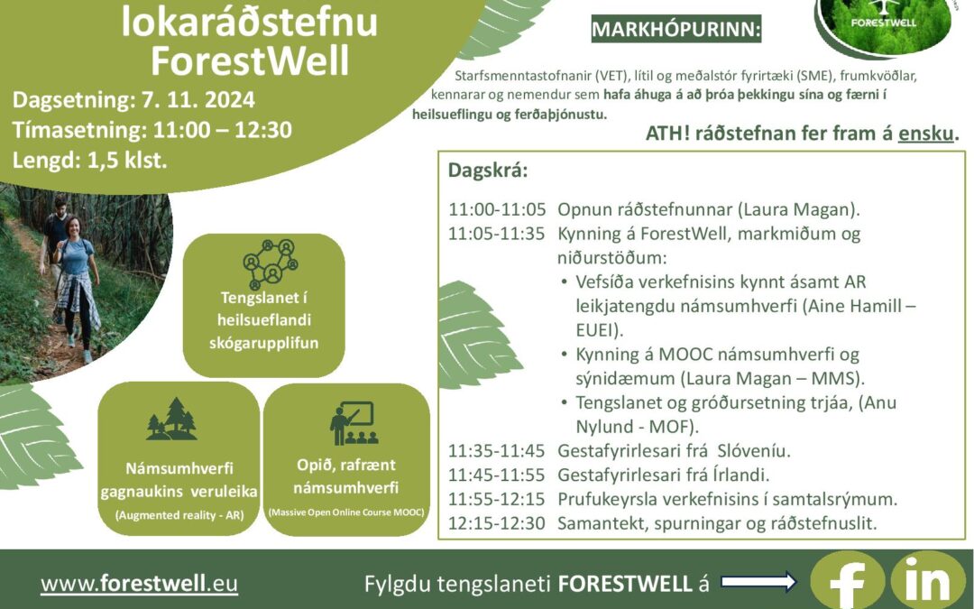 Rafræn lokaráðstefna í ForestWell